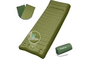 Camping Air Mattress 4.3" Ultra Thick Inflatable Sleeping Pad with Built-in Pump & Pillow, Ultralight Floor Mat Single Travel