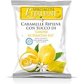 Serra Le Italiane, Italian Natural Hard Candy Filled With Lemon From Siracuse Italy, 3.5 oz
