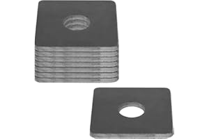 Fanmao 8 Pcs 2-3/8" x 2-3/8" Square Plate Washer Bearing Plate for 1/2" Bolt, 3/16" Thick