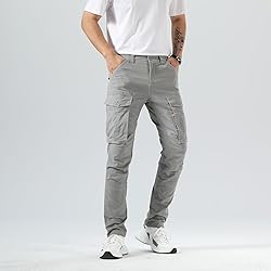 Plaid&Plain Men's and Women's Iron Grey Cargo Pants