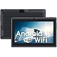 ATOZEE 7 Inch Tablet Android 12 Tablet, 32GB ROM Storage Supports 1TB Expansion, 4GB RAM, 2MP+5MP Dual Camera,1024 x 600 IPS HD Display Screen, WiFi 6, Bluetooth, 3000 mAh Battery Black 7" Tablets.