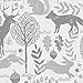 Carousel Designs Navy and Gray Woodland Crib Bumper