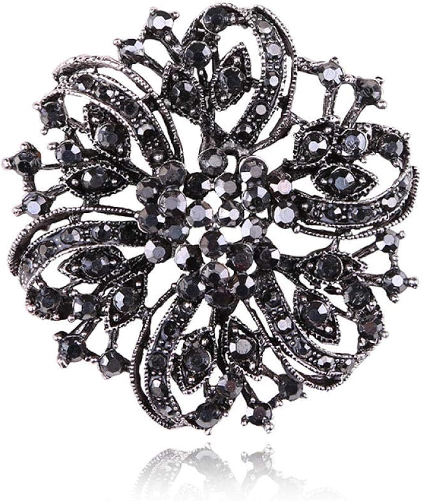 YXYSHX Women's Brooches & Pins Ladies Flower Rhinestone Brooch Brooch