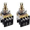 CTS 500K Push Pull Short Shaft Audio Taper Potentiometers - Pair (2X) - Includes Wiring Diagram