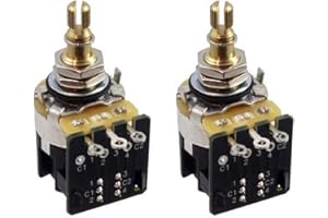 THE ART OF TONE CTS 500K Push Pull Short Shaft Audio Taper Potentiometers - Pair (2X) - Includes Wiring Diagram