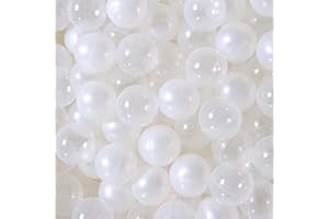 PlayMaty Colorful Pit Balls 2.1-inch Plastic Ocean Ball Crush Proof Stress Balls for Kids Pool Ball Playhouse Pit Accessories