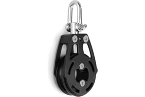 BLUE SHARK BLUESHARK 57mm Single Swivel Aluminum Sailing Block Choose Quantity (1-Pack) 2310