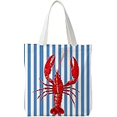 NATSUNO Canned Sardines Tote Bag,Fish Gifts for Women,Western Tote Bags for Women,Reusable Grocery Bags,Sardine Lover Gifts