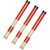 YOUEON 3 Pair 16 Inch Bamboo Bundle Drumsticks, 5A Jazz Drum Sticks Constructed of 19 Bamboo Dowels, Rods Drum Brushes for Ja