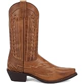 Laredo Mens Silverdale Embroidered Snip Toe Pull On Casual Boots Mid Calf - Brown