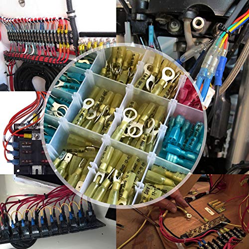 540 PCS Heat Shrink Wire Connectors Kit - Marine Automotive Electrical Insulated Crimp Terminals - Thick Metal, Grade A - Thumbnail 4