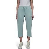 DKNY Women's Mini Stud Logo Cropped Sweatpant