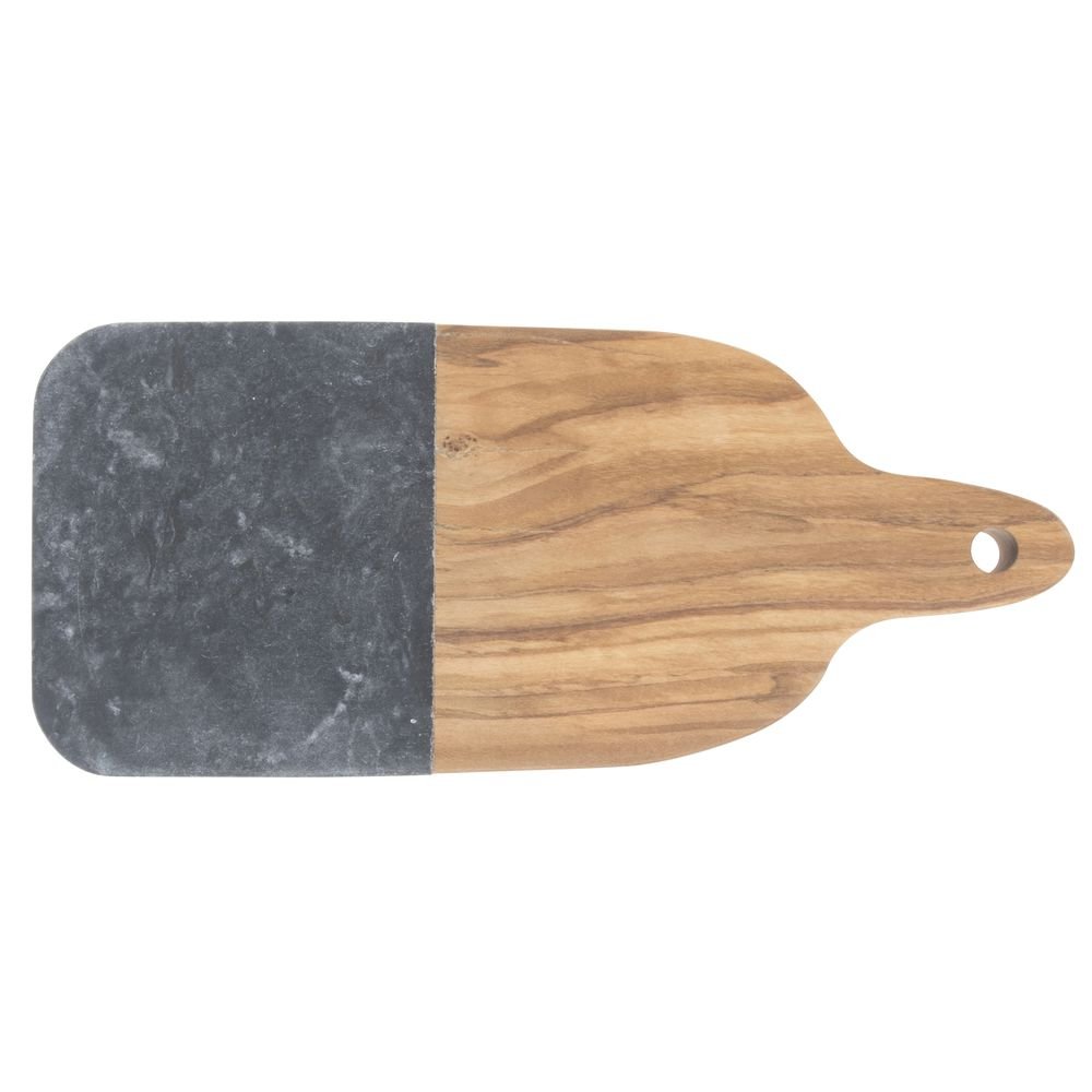 American Metalcraft OWBB8 American Metalcraft OWBB8 Serving Peel with Handle, Olive Wood/Marble, 8 Handle Length, 1/2" Height, 3-1/2" Width, 6" Length, Black, Black