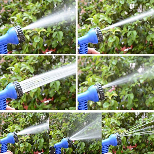 75ft Strongest Expanding Garden Hose,Flexible Expandable Hose Pipe,with 7 Function Spray Nozzle- Blue