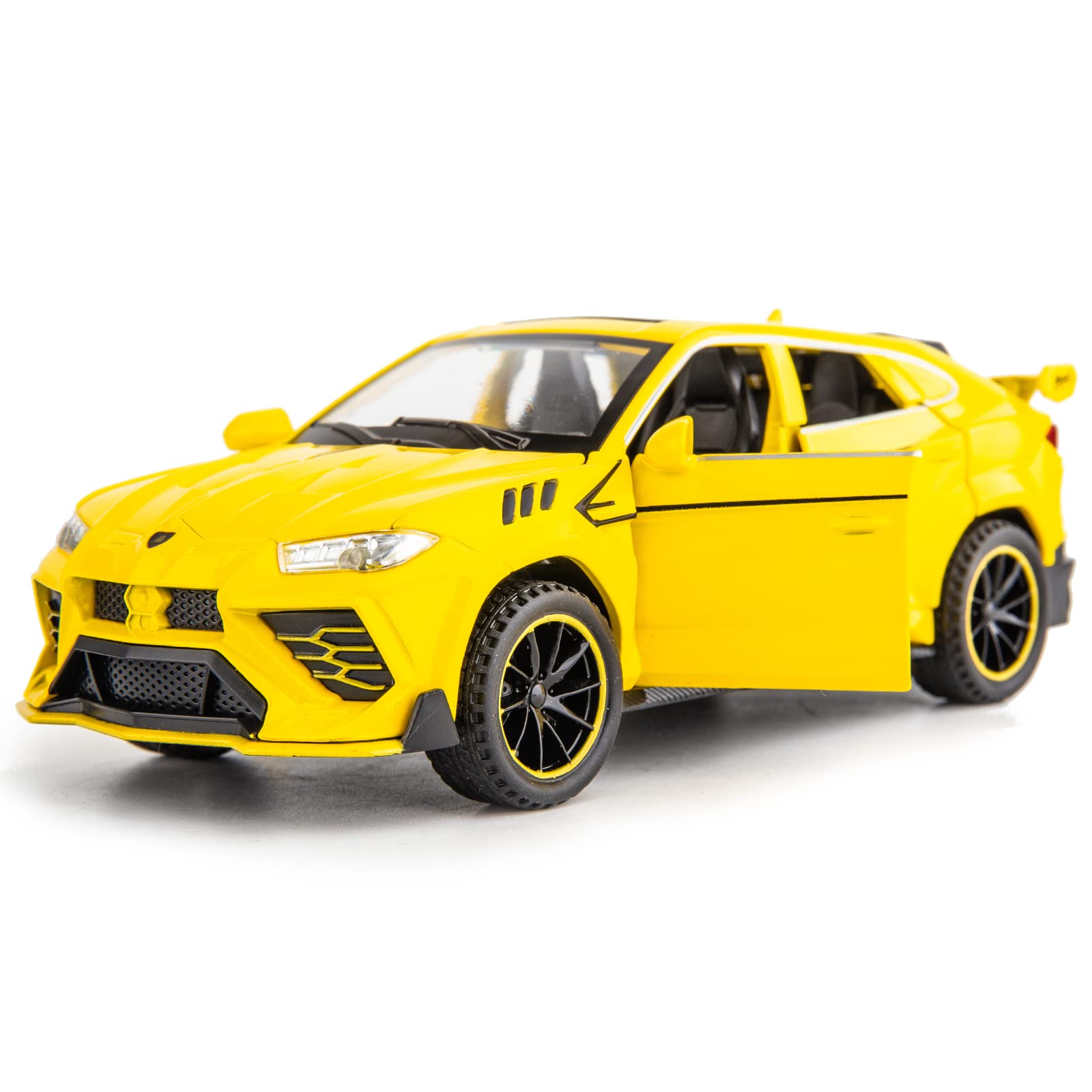 TGRCM-CZ 1/32 Lamborghini Urus Model Car Diecast Collectible Pull Back Toy Car with Light and Sound Toy Vehicle for 3+ Year Old Kids Boys Gift Yellow