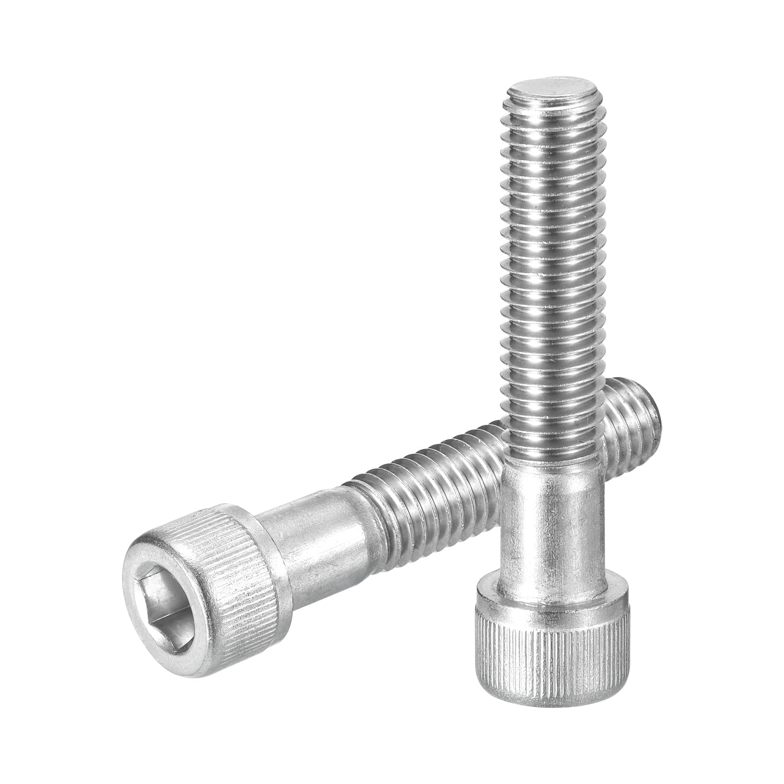 uxcell Hex Socket Bolts (1/2"-13x2-1/2"), 304 Stainless Steel Hex Socket Drive Screw, Silver Tone, 10 Pcs — image 1