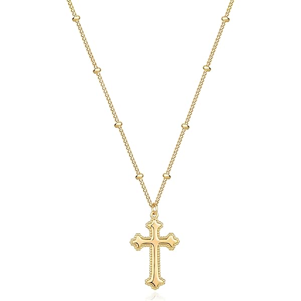 Amazon.com: Women's Zirconia Cross Necklace - Exquisite 14k