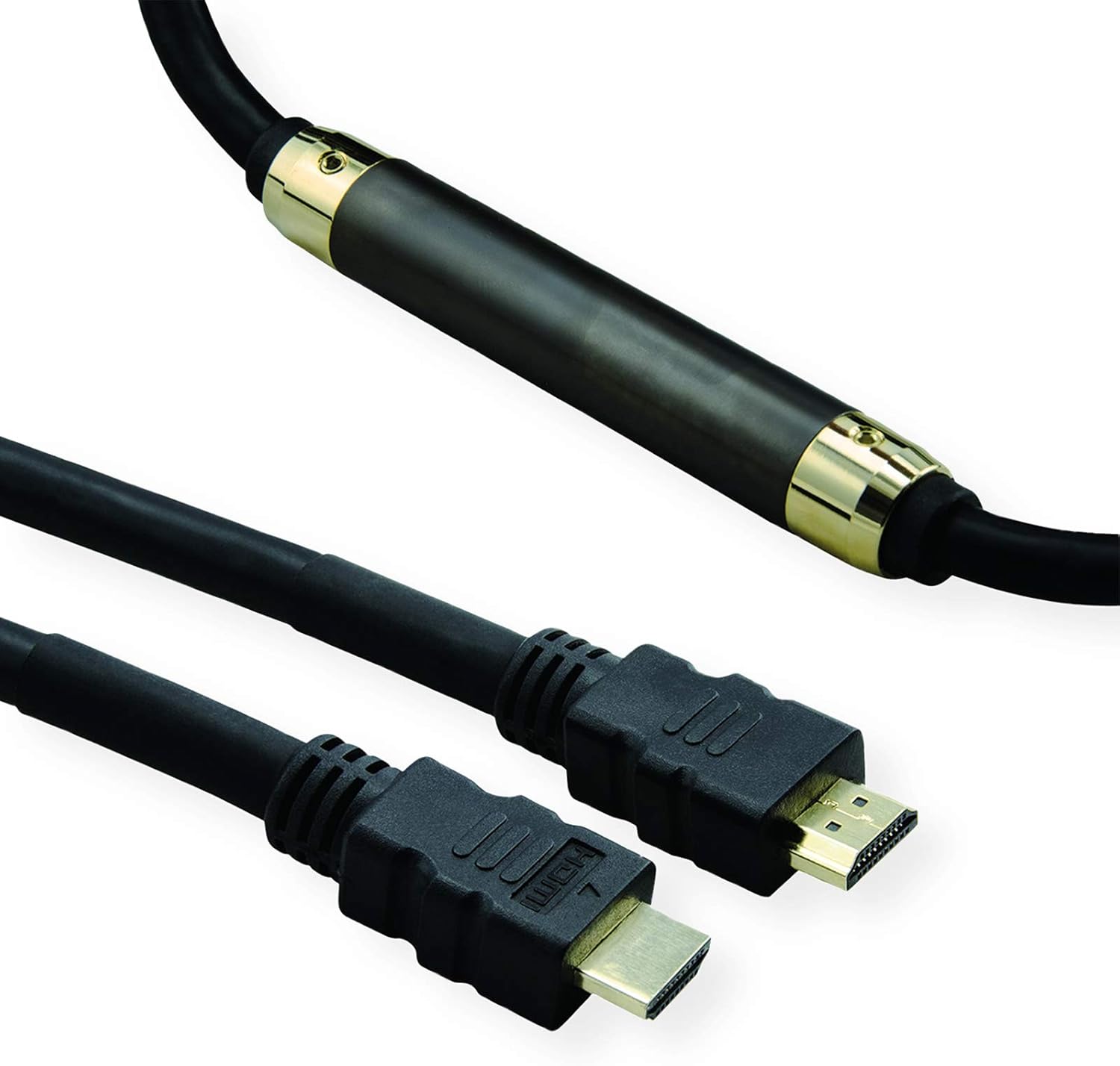 ROLINE HDMI High Speed with Ethernet Cable with Repeater 25 m, Schwarz, 25 Meters - Image 3