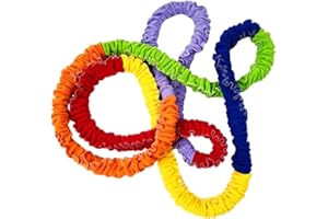 SM SunniMix Elastic Cooperative Stretch Band Dynamic Movement Exercise Prop Teamwork Play Resistance Band for Child Outdoor T