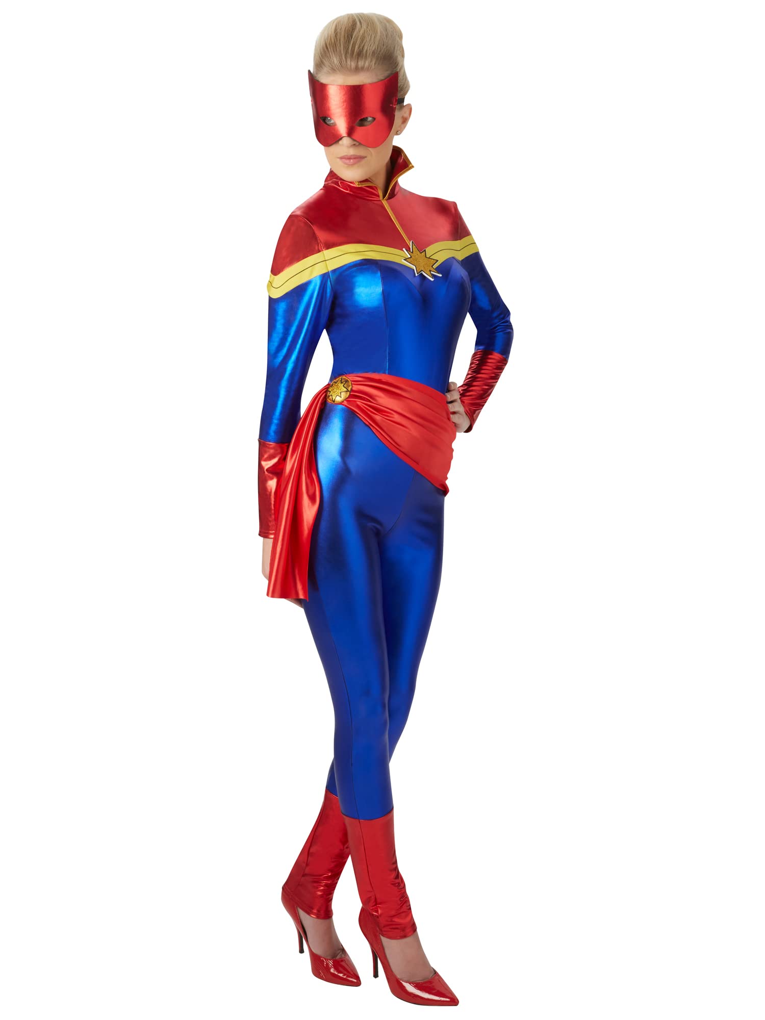 Rubies Official Captain Marvel Costume, Ladies, Small Halloween