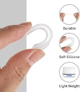 WLLHYF Silicone Glasses Ear Cushions 10 Pairs Anti Slip Clear White view 6