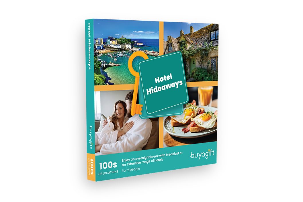 Buyagift 1-Night Hotel Hideaways Experience Gift Box for 2 – 430 Unique Hotels Breaks Across the UK