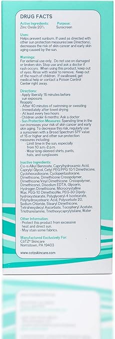 cotz sunscreen ingredients