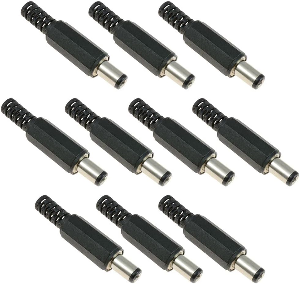 Switch Electronics 3.1mm x 6.3mm Male DC Power Plug Jack Connector Pack 10