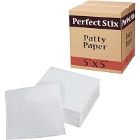 NETKO Carta Patty 5.5x5.5 (14x14 Cm) – 1000 Fogli Cerati Per Alimenti, Antiaderenti