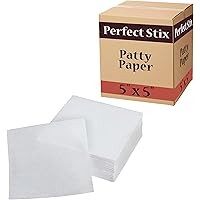 NETKO Carta Patty 5.5x5.5 (14x14 Cm) – 1000 Fogli Cerati Per Alimenti, Antiaderenti