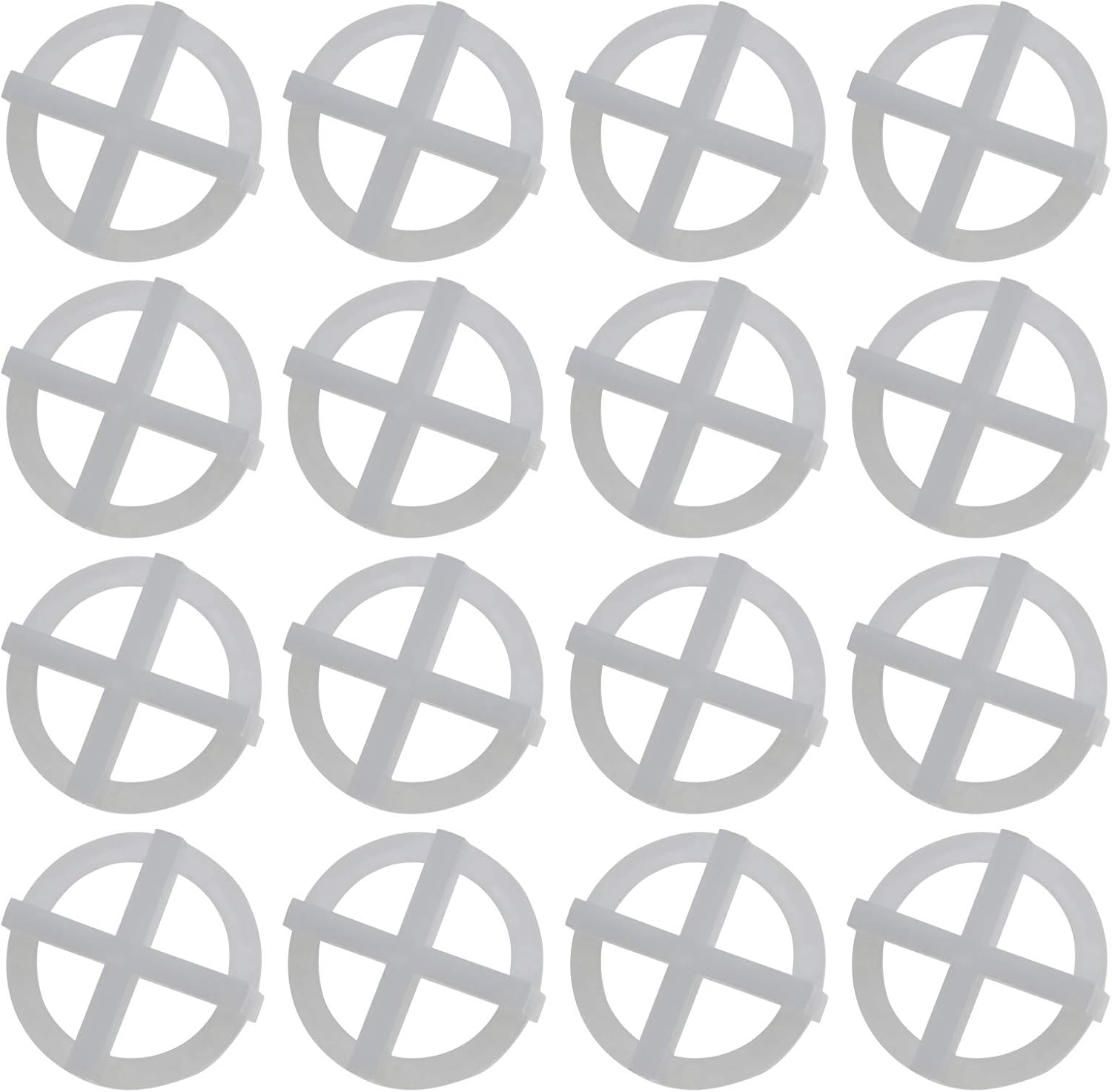 200x 3mm Tile Slot Cross Leveling System Spacer Plastic Clips Reusable Tiling Tools White for Spacing of Wall or Floor Tiles - - 