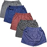 Alexander Del Rossa Mens Satin Boxer Shorts, Printed Individual or Packs