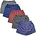 Alexander Del Rossa Mens Satin Boxer Shorts, Printed Underwear 2X Pack of 5 Prints (A0753PKB2X)