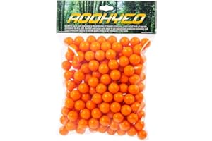 AOOHYEO Reusable Rubber Paintballs 200X.50 Cal - Indoor Shooting Training Outdoor Self-Defense Balls 0.50 Caliber Solid Soft Recycle Paint Balls