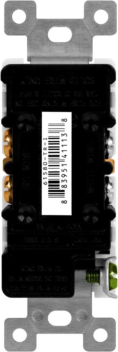 ENERLITES Duplex Receptacle Outlet, Tamper-Resistant, Residential Grade, 3-Wire, Self-Grounding, 2-Pole, 15A 125V, UL Listed, 61580-TR-W-10PCS, White (10 Pack): Industrial & Scientific