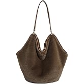 Extolove Fluffy Tote Bag Large Winter Faux Fur Purses for Women Y2K Fuzzy Handbag Furry Shoulder Totes Plush Purse