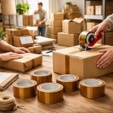 1ABOVE 6 Rolls Brown Packing Tape 48mm x 66m Heavy Duty 54 Micron Box Tape view 8