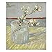 Wieco Art Spring of Flowering Almond in a Glass Canvas Prints Wall Art by Van Gogh Famous Oil Paintings Reproduction Modern Floral Giclee Artwork Grey Flowers Pictures for Bedroom Home Decorations