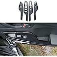 ruihe 4pc Carbon Fiber Color Automobile Door Window Control Panel Cover Trim Fit for Hyundai Kona 2018 2019 2020 2021 2022 North American Version