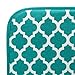 S&T INC. Dish Drying Mat for Kitchen, Absorbent, Reversible Microfiber Dish Mat, 16 Inch x 18 Inch, Teal Trellis