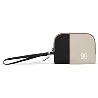 Picture of Sherpani Jolie, Lightweight Travel Pouch, Cosmetic Bag, Recycled Wristlet Bag, Toiletry Bag for Women (Con Leche, Small)