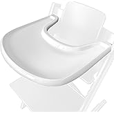 High Chair Tray Compatible with Stokke Tripp Trapp High Chair, Food Contact Grade Replacement Tray with Powerful Suction Surf