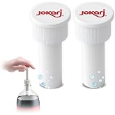Jokari Fizz Keeper Pump Cap for 2 Liter Soda Bottles 2 Pack Pressurizing | Soft Drinks Reusable Cap Keeps Soda, 1 to 2 Liter Bottles, Restore Carbonation in Soda, Fit for Plastic Bottles