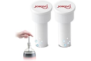 Jokari Fizz Keeper Pump Cap for 2 Liter Soda Bottles 2 Pack Pressurizing Carbonation Saver for Soft Drinks Reusable Cap Keeps Soda Fizzy Dishwasher Safe for 1 to 2 Liter Bottles