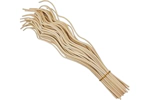 CUTEPUL 11 inchs Wavy Rattan Reed Diffuser Sticks 50PCS Natural Rattan Fragrance Aromatherapy Volatile Replacement RefillEssential Oil Aroma Diffuser Replacements Sticks for own Space (50PCS, Wood Color)