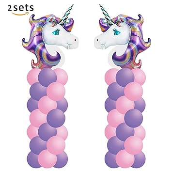 Amazon Com Unicorn Balloon Column Party Supplies Base And Pole