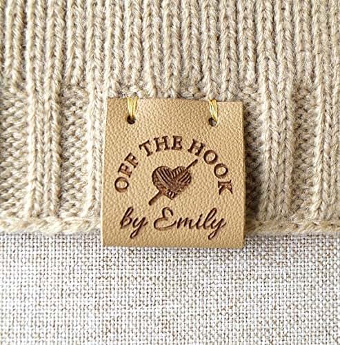 Download Amazon.com: Folding leather labels, knitting labels, personalized logo labels, crochet labels ...
