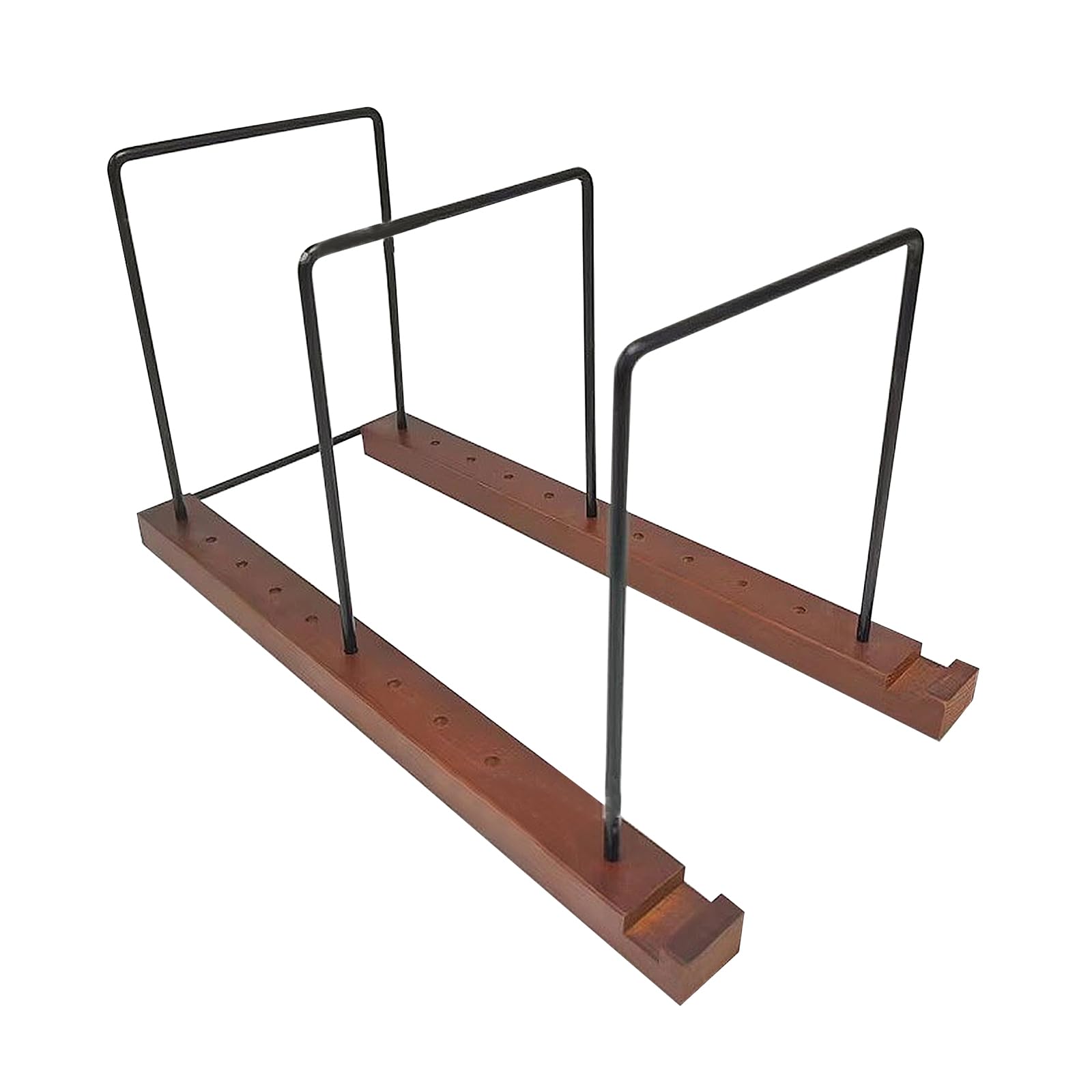 Btstil Vinyl Record Storage Holder, Display Up to 70 LP Albums DVDs CDs, Solid Wood Vinyl Holder lp Storage Box Shelf Stand, Record Dividers Stand Organize for Modern Home Office Desktop Decor (M)