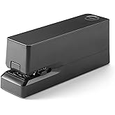 Amazon Basics Electric Automatic Stapler for Desk, 25 Sheet Capacity, No Jam Technology, Adjustable Staple Placement, Battery or AC Powered, Black
