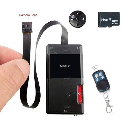 title=WISEUP 16GB 1920x1080P HD Mini Microcamera Spia Bottone Movimento Attivato